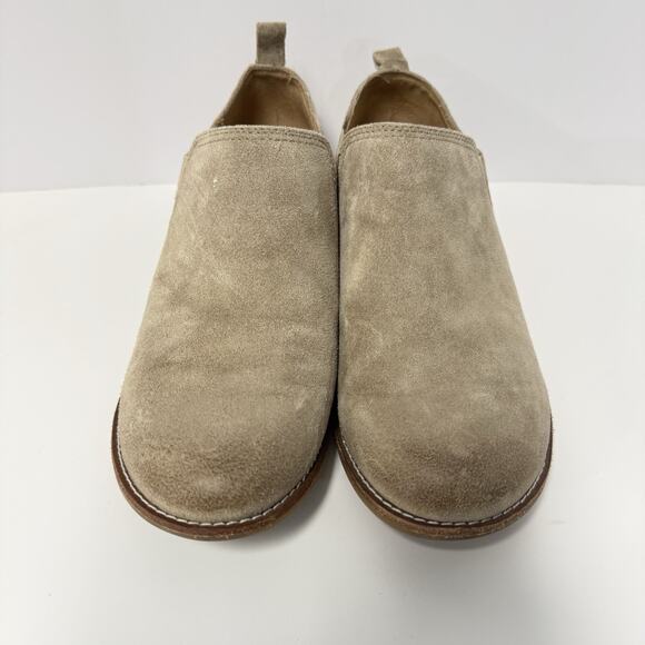 Sofft Women's 8.5 Classic Naisbury Tan Slip On Leather Suede Shoes Low Bootie - Picture 2 of 7